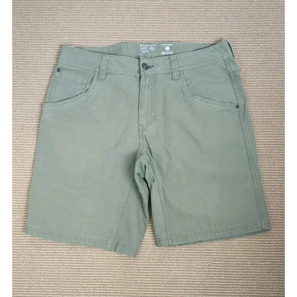 Mountain Hardwear Men's Cotton Ridge Canvas Hiking Shorts Green Sz 32x10